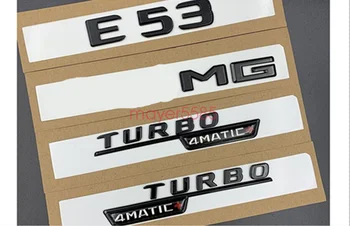 Глянцевый черный для E53 AMG TURBO 4 MATIC Набор наклеек с эмблемой багажника