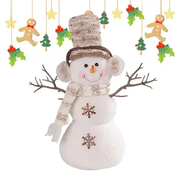 Декор в виде чучела снеговика, мягкая анимированная кукла, Удобные и нежные украшения в виде снеговика для дома, вечеринок в парках