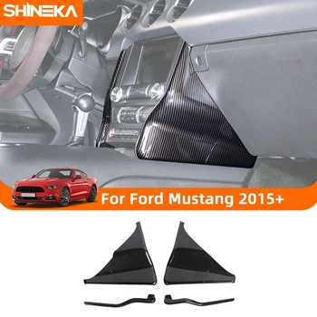 Декоративная крышка боковой панели центральной консоли автомобиля SHINEKA для Ford Mustang 2015 2016 2017 2018 2019 2020 2021 Аксессуары для интерьера
