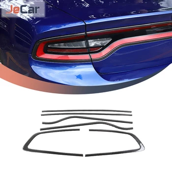 Декоративная планка заднего фонаря автомобиля из мягкого углеродного волокна для Dodge Charger 2015 года выпуска, аксессуары для интерьера автомобиля