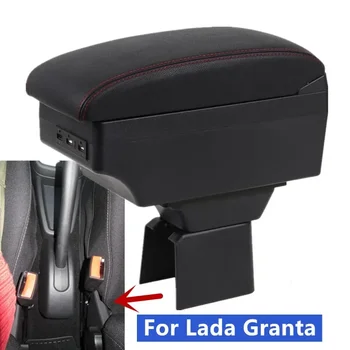Для Lada Granta Подлокотник коробка для автомобиля Lada Granta подлокотник коробка центральный ящик для хранения Дооснащение салона автомобильными аксессуарами USB