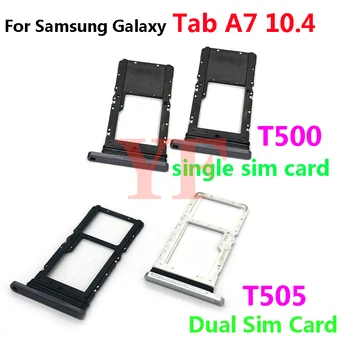 Для Samsung Galaxy Tab A7 10.4 (2020) T500 T505 Лоток для SIM-карт, держатель для считывателя, слот для адаптера, Разъем для ремонта, Запчасти