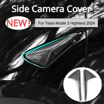  для Tesla Новая Модель 3 + Highland Автомобильная Боковая Камера, Защитная Наклейка на Крыло, Накладка Сигнала поворота Автомобиля для Model3 2024