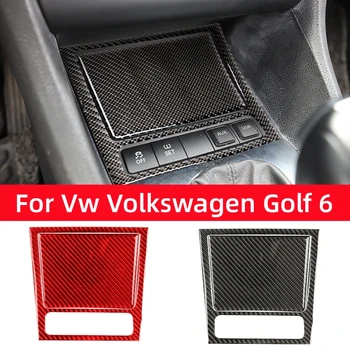 Для Volkswagen Golf 6 Gti R MK6 2008-2012 Интерьер автомобиля из углеродного волокна, панель пепельницы, рамка, отделка, наклейка, декор, автомобильные Аксессуары