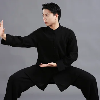 Дышащая хлопковая льняная одежда для занятий тайцзицюань, женская одежда для боевых искусств, одежда для выступлений с коротким рукавом 2022