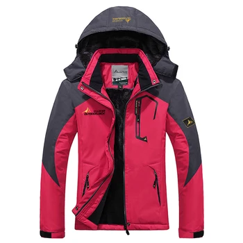 Женская горная водонепроницаемая куртка-ракушка, лыжная куртка, ветрозащитная куртка, зимняя теплая куртка для кемпинга, пеших прогулок, катания на лыжах