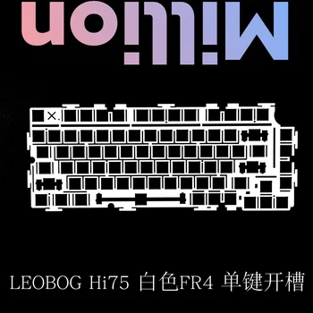 Клавиатурная пластина LEOBOG Hi75 FR4 POM белого и черного цвета с пластинчатым креплением