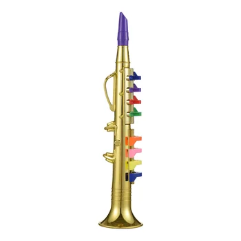 Кларнет с 8 цветными кодированными клавишами, детские музыкальные духовые инструменты, экологичный ABS, имитирующий саксофон для детей раннего возраста