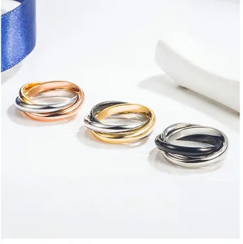 Классическое кольцо trinity из стерлингового серебра 925 пробы с цветоделением, женская индивидуальность, простой модный бренд, вечерние, высококачественные ювелирные изделия