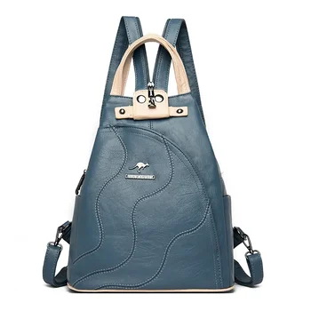 Кожаная сумка Mochila для девочек Подростковый школьный рюкзак, большой для качественных путешествий, наплечный противоугонный рюкзак, женские вместительные сумки