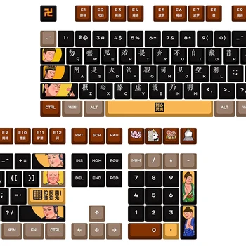 Колпачки для ключей GHOSTJUDGES Cat Theme Cherry Profile Сублимационная механическая клавиатура PBT Personality 153 набора клавишных колпачков