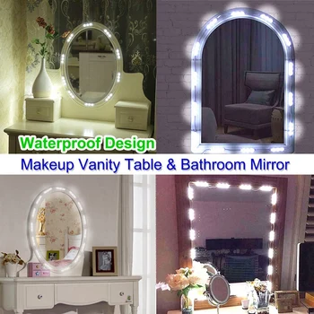 Комплект светодиодных светильников для туалетного столика, запасные части, подсветка для туалетного столика, лампа для туалетного столика, лента для подсветки зеркала