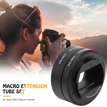 Комплект Удлинительной Трубки Для Камеры Металлический Макро-Автофокус 10 мм 16 мм Профессиональные Объективы Аксессуары для Камеры Sony NEX E-Mount