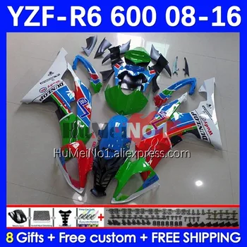 Корпус для YAMAHA YZFR6 YZF600 YZF R6 600 R6 37No.45 зеленый красный YZF-R6 YZF-600 08 2008 2009 2010 2011 2012 13 14 15 16 Обтекатели