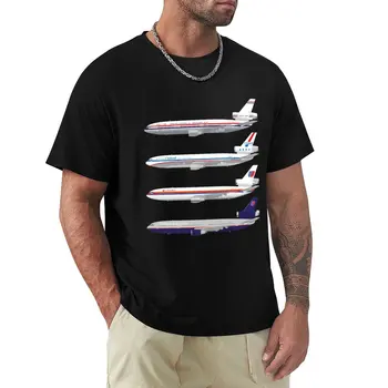 Крылья в униформе - DC-10 - United Airlines - Футболки Through The Ages, футболки с кошками, винтажная футболка, одежда для мужчин
