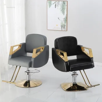 Легкие роскошные парикмахерские кресла, Специальное кресло для парикмахерской, которое можно опрокидывать, Парикмахерские кресла, мебель для салона красоты