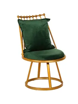 Легкий роскошный стул с вращающейся спинкой, сетчатый, красный, модный, золотой, маленький журнальный столик, балконный столик и стул, состоящий из трех частей, маленький круглый столик