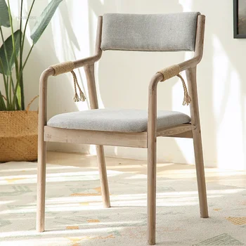 Мебель для столовой в стиле ретро, Японские обеденные стулья из массива дерева, креативное кресло со спинкой для кухни, домашний дизайнерский стул для ресторана