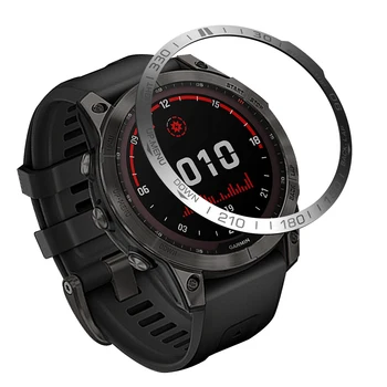Металлическое кольцо с рамкой для часов, стеклянная защитная крышка для смарт-часов Armin Fenix 7 7X 7S 6X 5 Solar Sapphire Защитный чехол для смарт-часов