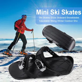 Мини Короткие лыжные коньки Лыжные ботинки Сноуборды, подходящие для взрослых, короткие снегоуборщики, портативные для зимних видов спорта на открытом воздухе