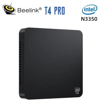 Мини-ПК Beelink T4 Pro с процессором Intel Apollo Lake N3350 Win 10 4K 4GB 64GB BT4.0 1000M AC Wifi Мини-компьютер
