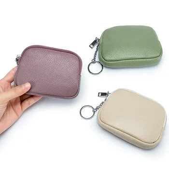 Многофункциональный бумажник ультра-тонкий нулевой кошельки мини минималистский мягкая кожа молния ключ сумка для наушников сумки для женщин мешок денег ноль