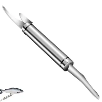 Многоцелевые ножи для ловли креветок из нержавеющей стали 5 В 1, средство для удаления рыбьей чешуи, Инструменты для чистки рыбы, двухрядные ножи Blade Fish