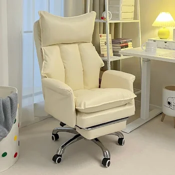 Мобильное массажное офисное кресло, белая игровая подушка, эргономичные современные колеса, игровое кресло, эластичная домашняя мебель Silla Gamer