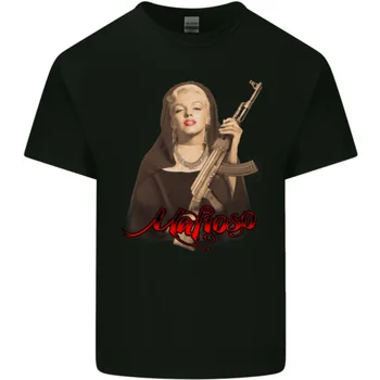 Мужская хлопковая футболка Marilyn Mafioso AK-47 Gangster Mafia, футболка-топ