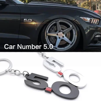 Мультистильный Сплав, переоборудованный автомобиль, Брелок для ключей Номер брелка 5.0 Брелок для ключей Для Mustang GT 500/Cobra Черный и серебристый