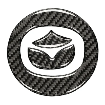 Наклейки с логотипом на рулевом колесе автомобиля Отделка из углеродного волокна Аксессуары для интерьера Mazda CX-5 2017 2018 2019 2020
