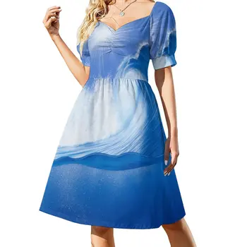 Новое платье без рукавов Sparkle the Blue Water Wave женское вечернее платье 2023 женские элегантные свободные платья