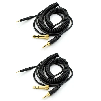 Новый 2X сменный аудиокабель для наушников Audio-Technica ATH M50X M40X, черный, 23 августа 2012 г.