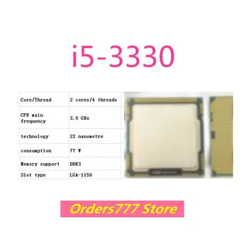 Новый импортный оригинальный процессор i5-3330 3330 Двухъядерный четырехпоточный 1150 3,0 ГГц 77 Вт 22 нм DDR3 DDR4 гарантия качества