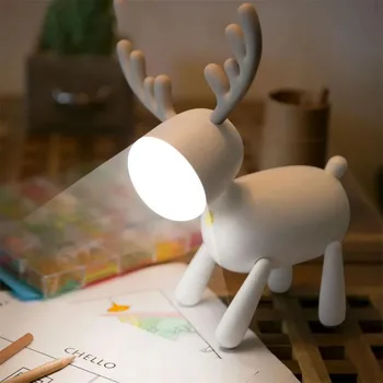 Ночники 5V Elk Deer Light Регулируемая поворотная задняя USB-аккумуляторная лампа для освещения спальни