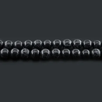 Оптимизируйте Черный Императорский Камень Натуральный Камень Круглые Свободные Бусины-распорки Изготовление ювелирных изделий DIY Браслет Ожерелье