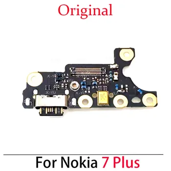 Оригинал для Nokia 7/7 Plus/7,1/7,1 Plus USB-порт для зарядки док-станция для зарядки Разъем микрофонной платы Гибкий кабель