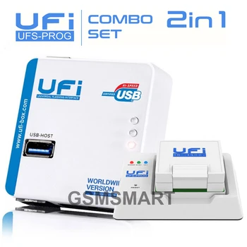 Оригинальная коробка UFI + UFi UFS-Prog ISP eMMC /eMCP 169-FBGA, 153-FBGA, 162-FBGA, 186-FBGA Поддержка адаптера UFS BGA 153, 254