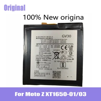 Оригинальный Аккумулятор GV30 Для Motorola Moto Z XT1650-01 XT1650-03 XT1650-05 Аккумуляторы Для мобильных телефонов Емкостью 2630 мАч Batteria