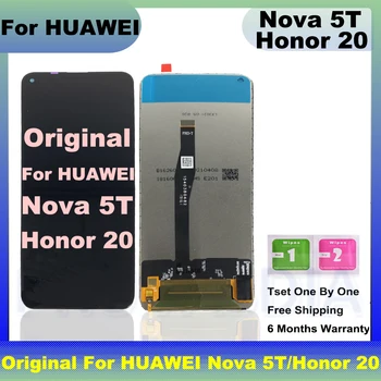 Оригинальный Дисплей Для Huawei Nova 5T LCD Honor 20 LCD YAL-L21 L61A L61D L71A Замена Сенсорной панели Дигитайзера В сборе