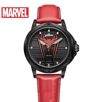 Официальные Оригинальные Наручные часы Disney Marvel The Avengers SPIDER Man с Японским Циферблатом Quartzl 50m Водонепроницаемые Светящиеся Стрелки Стальные Часы