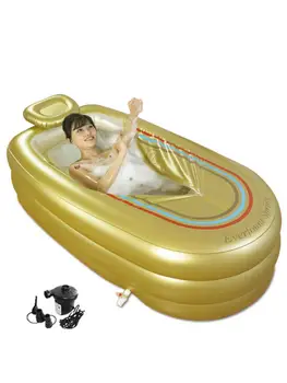 Очень большая надувная ванна Ванна для взрослых Домашняя ванна с изолированной подушкой с электрическим насосом