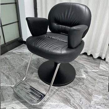 Парикмахерское кресло из нержавеющей стали Салонная мебель для салона Красоты Парикмахерское кресло Поворотное Парикмахерское кресло для волос