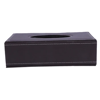 Переносная кожаная прямоугольная коробка для салфеток, держатели, футляр для накачки, отель, дом, автомобиль, подарок, коричневый