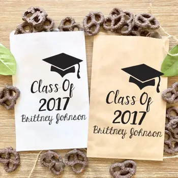 персонализированный школьный класс выпускного класса 2017 2018 года, угощение в виде шведского стола, подарочные пакеты для бара, пакеты для выпечки печенья