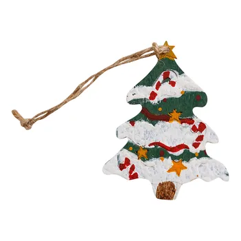 Подвеска для украшения рождественской елки, подвесные деревянные украшения, рождественские украшения Санта-Клауса / снеговика, Забавные украшения для рождественской елки