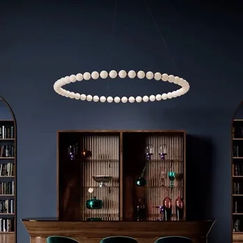 Подвесные светильники Nordic Magic Beans для спальни, кухни ресторана, двухслойная светодиодная люстра для обустройства дома, горячая распродажа