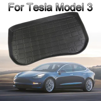 Подходит для Tesla Модель 3 Передний грузовой лоток багажник Черный материал TPE Водонепроницаемый коврик для пола Защита от пыли Багажник Грузовая линия на заказ