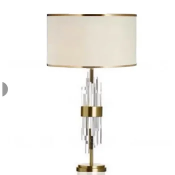 Постмодернистская хрустальная колонна, модная простая Европейская модель настольной лампы для гостиной в гостиничном номере