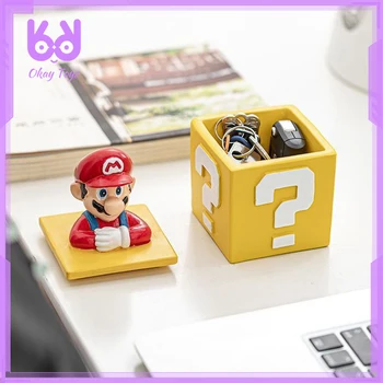 Прекрасная комбинированная коробка для канистр с вопросительным знаком Mario, креативные украшения для чайного столика, украшения для домашнего хранения, коробка для мебели